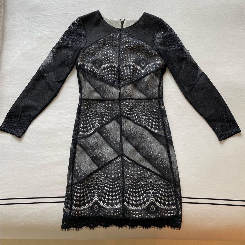 Sandro black lace cocktail dress (Size 1, XS)